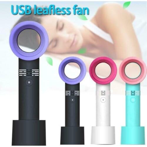Hot TOD-Usb Handheld Mini Cooler Leafless Fan Rechargeable Portable Leafless Mini Ventilator handheld Bladeless Fan For Outdoor