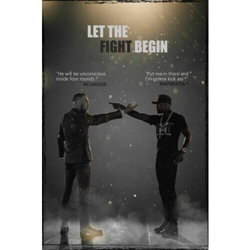 Conor Mcgregor Boxing VS Floyd Mayweather Art Film Print Silk Poster Home Wall Decor 24x36inch
