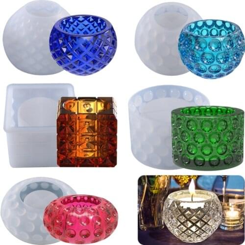 DIY Epoxy Resin Mold Candle Potted Wave Dot Storage Box Jewelry Silicone Mold