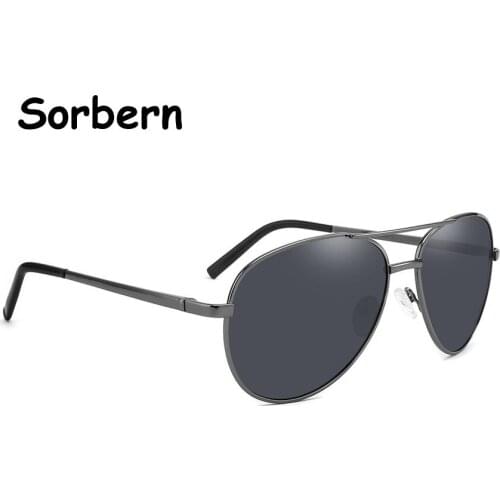 Classic Aluminum Frame Mens Polarized Sunglasses Pilot Sun Glasses For Men Driving Eyewear Oculos Male UV400 Strong Hinge