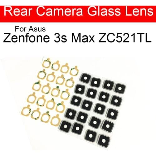 Back Camera Glass Lens Cover For Asus Zenfone 3s Max ZC521TL Rear Camera Glass Lens With Adhesive Sticker Replacement Repair