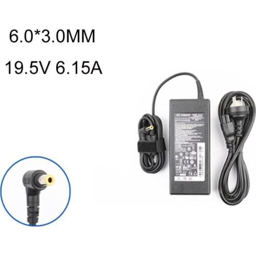 New Laptop Charger 19.5V 6.15A 6.0*3.0MM For Lenovo B300 C440 C340 B540 B305 S320 E4000 C560 C360 C455 A740 all in one pc