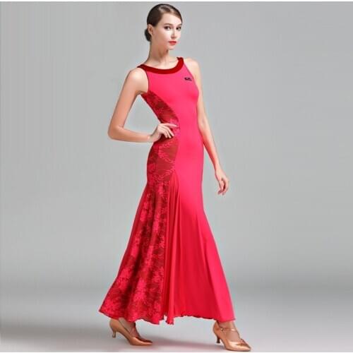 Women Sexy Dancing Dress Lady Sexy Ballroom Dance Competition Suit Female Modern Waltz Tango Standard Stage Costume B-6062