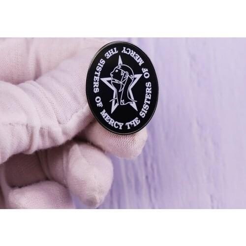 The Sisters Of Mercy Logo Pin Band Rock Music Brooch Art Design Badge Fans Flair Addition