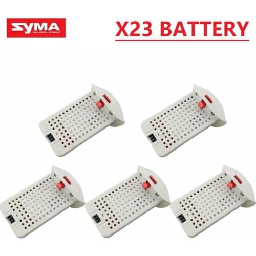 1-5pcs Battery for SYMA X23/X23W Accessories Battery for SYMA X23/X23W RC Aircraft Spare Parts 3.7V 500mah Battery Black White