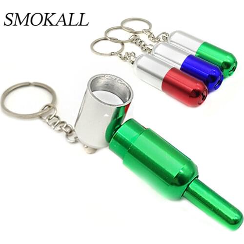 1Pcs Pill Shape Pipe Tobacco Metal Smoking Herb Pipe Smoke Pipa Cigarette Accessories Grinders Fumar Hierba Crusher Tool Pipas