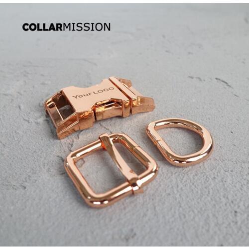 10sets/lot (metal buckle+adjust buckle+D ring/set) provide laser engraving service customize LOGO 20mm high quality 4 colors