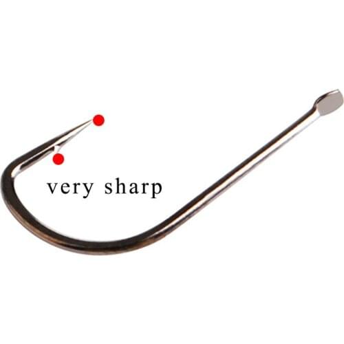 12/14pcs High Carbon Steel Fishing Hooks Size5#-Size10# Barbed Flatted Round Bent Hook Carp Fishing Accessories