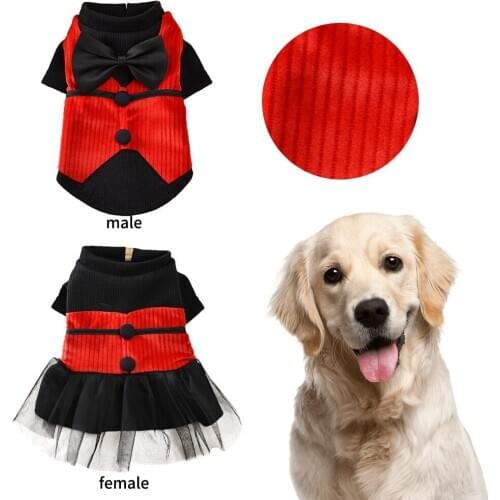 2020 New Dog Wedding Dress Princess Dress Pink Luxury Pet Clothes Autumn Small Dog Cat Teddy Puppy Costume