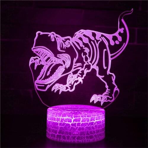 3D USB LED light for dinosaur light Zuni horned dragon 16 color adjustable decoration LED touch childrens light night light gif