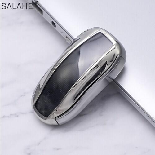 PC+TPU Car Remote Key Case Full Cover Holder Shell For Tesla Model S Model 3 Auto Smart Key Bag Protector Fob Car Accessories