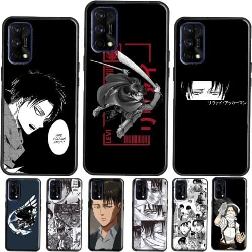 Attack on Titan Levi Ackerman Anime Case For Realme C3 C11 C15 Q2 X50 X7 6 7 Pro Cover For OnePlus 7 8 Pro Nord 7T 8T Case