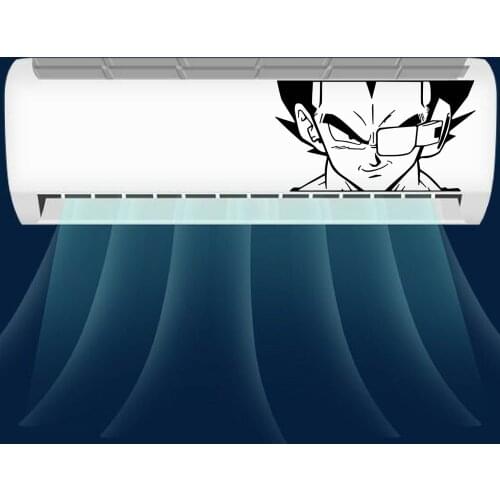 Anime Character Vegeta PVC Decoration Sticker For Air Conditioning Kids Room Boys Bedroom Decor Air Conditioning Sticker