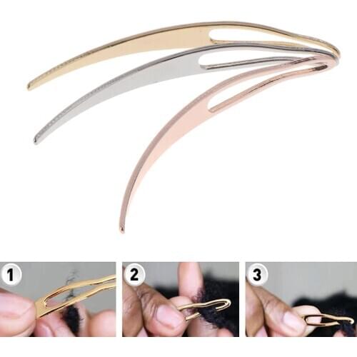 Dreadlocks Tool Craft Sisterlocks Crochet Braid Hair Interlocking Tools Curved Hair Needle For Your Locs Easy