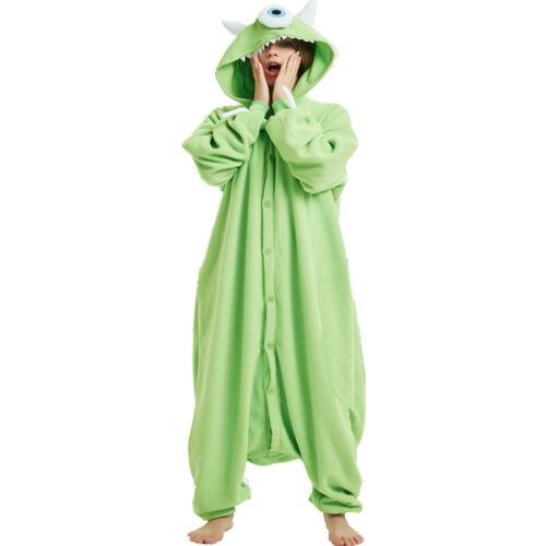 Alien Men Kigurumi Cartoon Onesies For Adults Cosplay Costume Monester One-Piece Pajamas Halloween Carnival Party Bodysuit Women