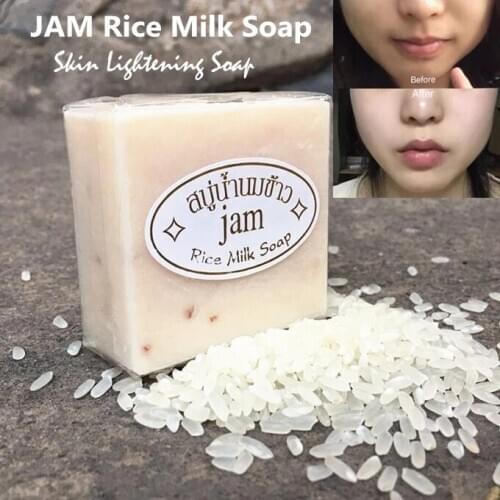 Hand Soap Thailand Jasmine Rice Handmade Collagen Vitamin Skin Whitening Bathing Tool Rice Milk Soap Bleaching Agents Acne Soap