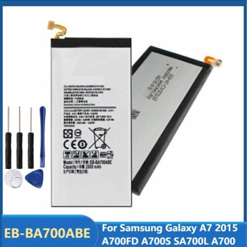 Original Replacement Phone Battery EB-BA700ABE For Samsung Galaxy A7 2015 A700FD A700S SA700L A700 Rechargeable Battery 2600mAh