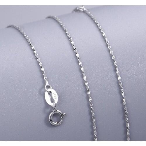 S925 Sterling Silver Necklace For Women S925 Gypsophila Sterling Silver Necklace without Pendant Clavicle Chain for Wedding Gift