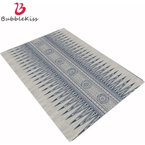 Bubble Kiss Creative Rug For Living Room Ethnic Tribal Style Carpet Bedroom Blue Gray Geometric Bedroom Rug Living Room Decor
