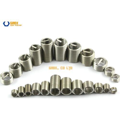 40 Pieces M8*1.25*2.5D 304 Stainless Steel Thread Insert Repair Insert