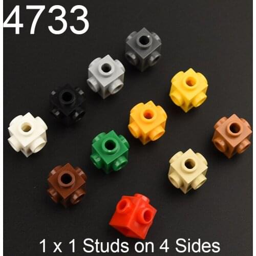 10PCS 4733 Hinge Brick Special 1x1 Studs on 4 Sides Building block accessories parts MOC DIY Education Build Toys Brick