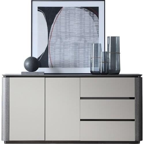 Light luxury solid wood dining side cabinet simple bedroom TV cabinet high storage cabinet modern furniture