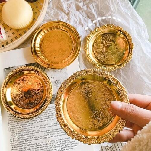 Iron Storage Tray Basket Holder Fruit Cake Organizer Photography Props Coaster Kitchen Accessories