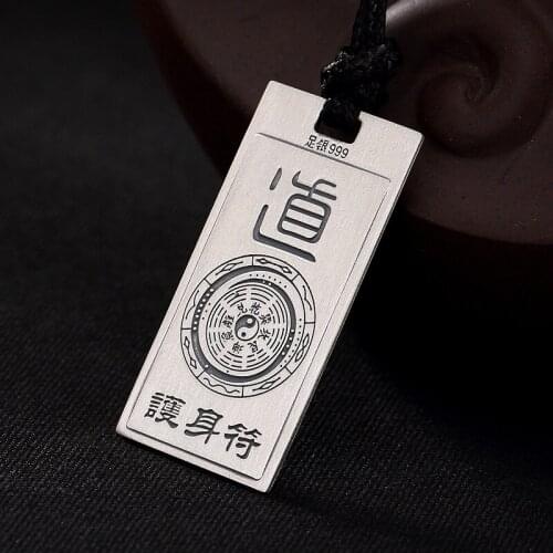 L&P Vintage Taoism 990 Sterling Silver Pendan Necklace For Women&Men Original Design Peace Symbol Fine Jewelry Wholesale