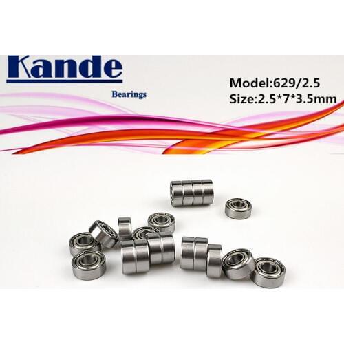 10pcs 629/2.5ZZ 629/2.5 ZZ Miniature Bearings 629/2.5 ball bearing 2.5x7x3.5mm 2.5x7x3.5