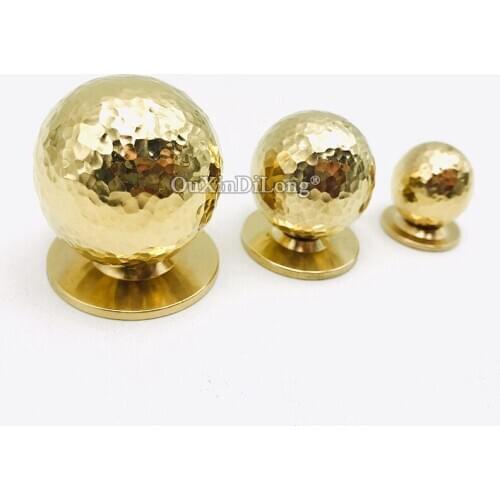 Hot 10PCS European Solid Brass Kitchen Cabinet Door Handles Hand Hammer Cupboard Wardrobe Wine Cabinet Pulls Handles and Knobs