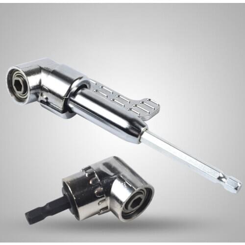 3Pcs/Set Right Angle Driver Extender 105 Degree 1/4inch Hex Bit Screwdriver Socket Holder Drill Bit for Eletric Screwdriver