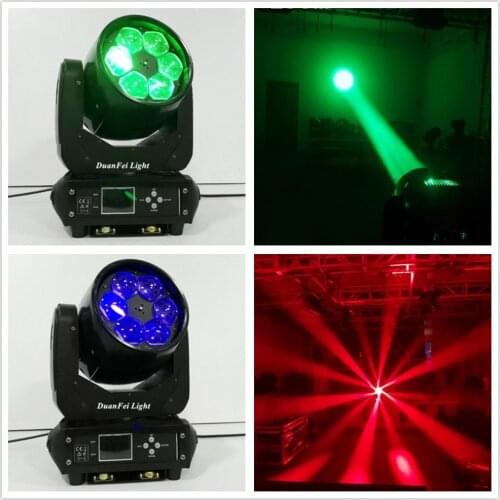 8 pcs stage lighting flower dj effect disco lyre zoom dmx led beam moving head 6pcs 40w moving head