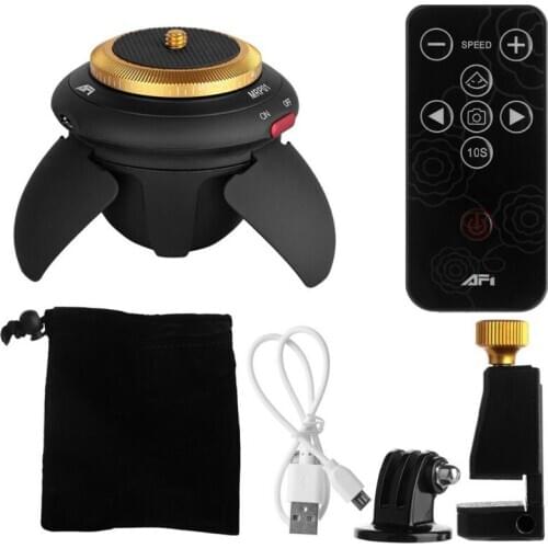 AFI MRP01 Universal Electric Panorama Head 360 Degree Rotation Tripod Head for GoPro Sport Camera Mobile Phone DHL Fast Ship