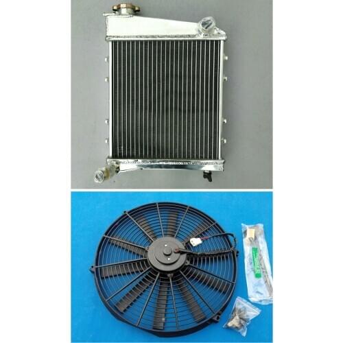 ALUMINUM RADIATOR + Fan For AUSTIN/ROVER MINI COOPER 1967-1991 67 68 69 70 71 72 73 80 85 86 87 89 90 Hot Selling