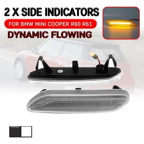 Car Flowing Turn Signal Light Lamp LED Dynamic Side Marker Light For MINI COOPER R60 R61 2012 2013 2014 2015 2016 2017