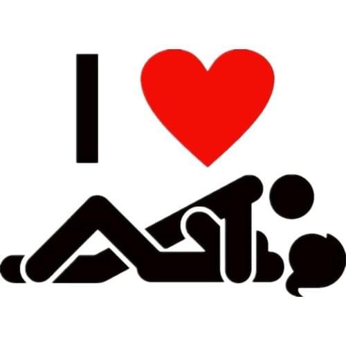 Car Stickers Decor Motorcycle Decals I Love Sex Funny Decorative Accessories Creative Sunscreen Waterproof PVC