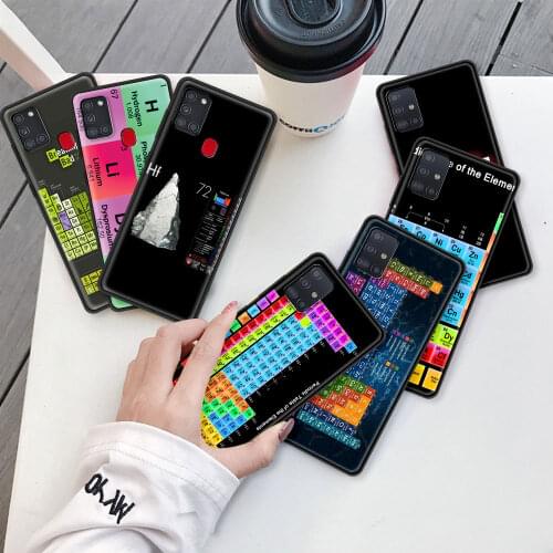 Smartphone Case For Samsung Galaxy A51 A71 A21s A31 A72 A52 A32 5G A41 A12 A02s Silicone Cushion Cover Chemistry Periodic table