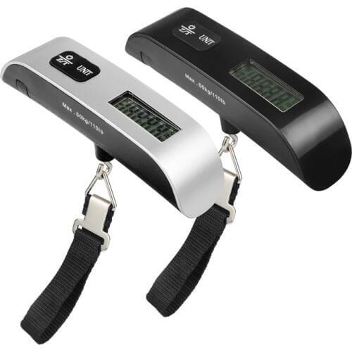 Digital Kitchen scales Luggage Scale, 50kg/110 Pounds, with Temperature Sensor and Tare Function, Portable Scale for Travel