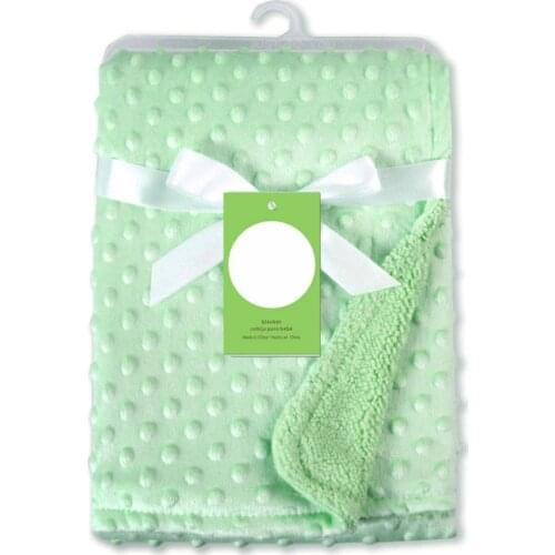 Baby Blanket & Swaddling Thermal Soft Fleece Blanket Winter Solid Bedding Set Cotton Quilt Infant Bedding Swaddle Newborn