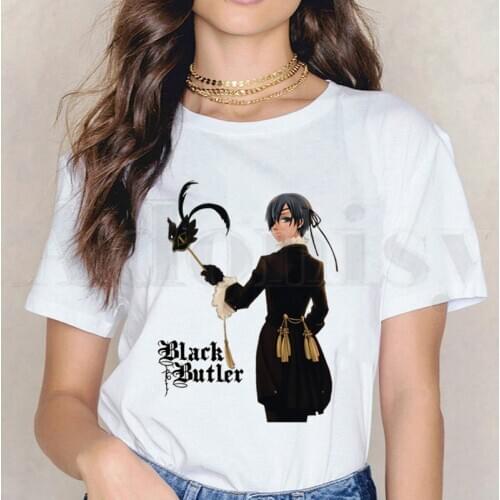 Black Butler Sebastian Ciel Phantomhive Short Sleeve Female Tops Tees Harajuku Vogue VintageT Shirts Womens T-shirt