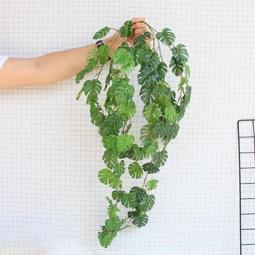 Artificial Ivy Leaf Vine Green Leaves Hanging Garland Fake Foliage Flowers Home Kitchen Garden Office Wedding Wall Decor