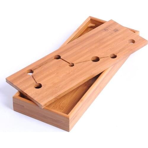 Creative Seven Star Bamboo and Wooden Tea Set Tray Home Office Portable Kung Fu Tea Set Accessories 30cm