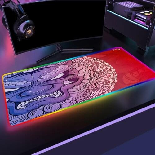 LongTeng Mousepad Gamer Girl Original Esports Tiger Mouse Mat HuoYun Desk Pad RGB LED Mausepad Varmilo Bureau Gaming Table Mice