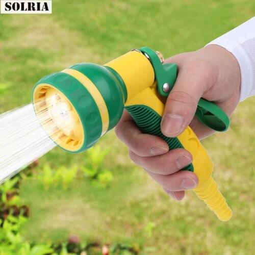 Multi-functional Water Hose Gun ABS 8 Spray Modes Aluminum Alloy Handle Garden Watering Tool for Watering Flowers Car Washing