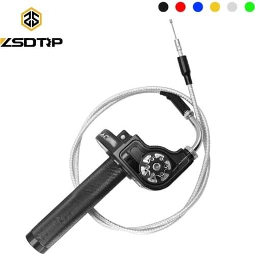 ZSDRTP Motorcycle Grips 7/8" ACERBIS Handle Throttle Clamp Hand Grip with Twist Cable for 50-250CC ATV Quad Pit Dirt Bike Motors