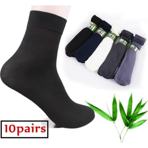Set of 10 Pairs Summer Mens Business Thin Section In The Tube Short Stocking Bamboo Fiber Sliver Sock Foot Bath Socks Wholesale