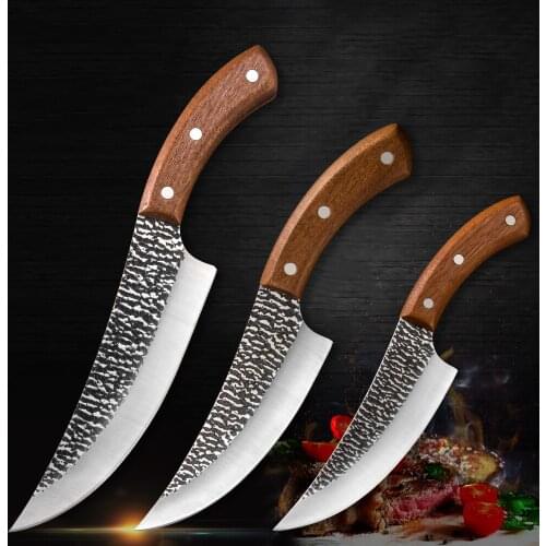 5 6 7 Inch Chefs Knife Forged Outdoor Hunting Knife Meat Bone Fish Fruit Vegetable Butcher Knife Stainless Steel Kitchen Knife