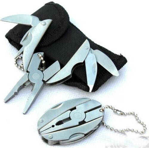 Outdoor multifunctional pliers Mini multi-functional folding pliers key chain key chain key ring Scarab pliers outdoor products