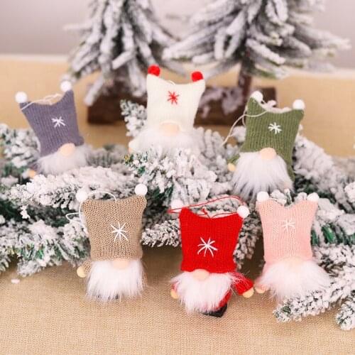 New Year Party Gift Cute Plush Dolls Hanging Pendant Christmas Tree Ornament Xmas Decoration for Home Decor Christmas Decoration