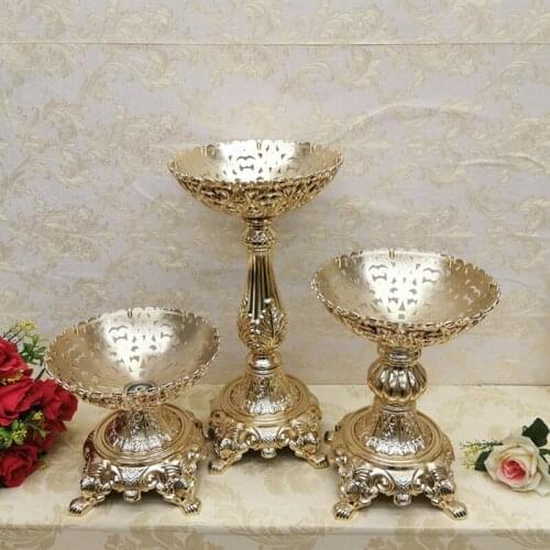 New Luxury Cake Stand Metal Iron Gold Vase Wedding Party Decoration Supplier Baking & Pastry Cake Dessert Tools